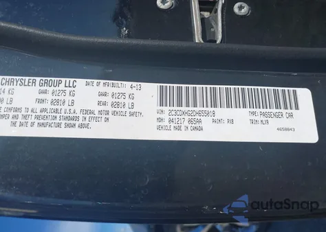 2013 Dodge Charger Sxt z USA, uszkodzony, nr VIN 2C3CDXHG2DH655018